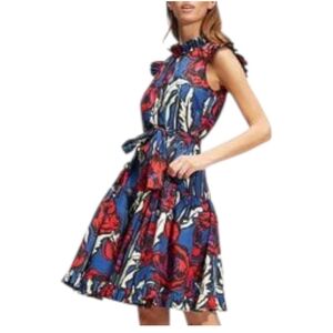 Rhian Stephenson La Double J Short & Sassy Dress Size Large Pockets Tiered Skirt